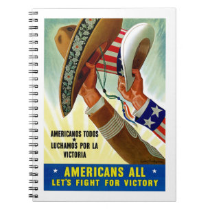 Americans All ~ Let's Fight for Victory Notebook