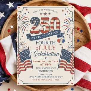 America's 250th Anniversary Party Invitation