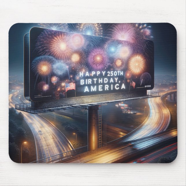 America's 250th Birthday Billboard Mouse Pad (Front)