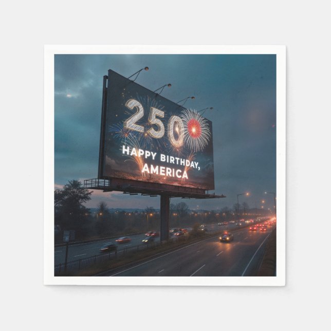 America's 250th Birthday Billboard Napkin (Front)