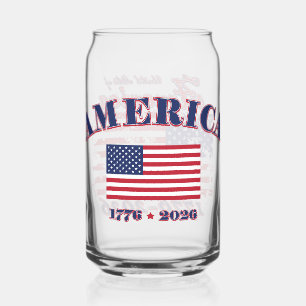 America's 250th Birthday Can Glass