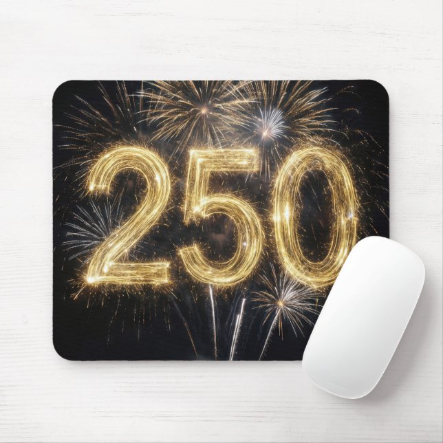 America's 250th Birthday Fireworks Mouse Pad (With Mouse)