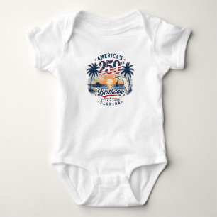 America's 250th Birthday Florida Themed Tropical Baby Bodysuit