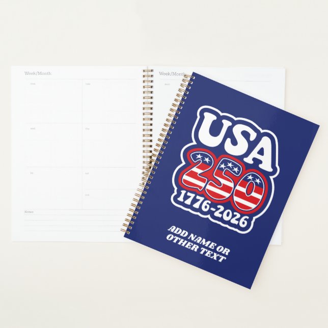 America's 250th Birthday - Groovy USA 2026 Planner (Display)
