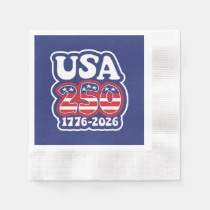 America's 250th Birthday - Groovy USA 250 Napkin