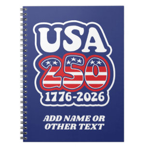 America's 250th Birthday - Groovy USA 250 Notebook