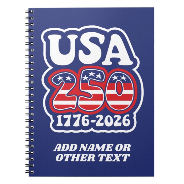America's 250th Birthday - Groovy USA 250 Notebook (Front)