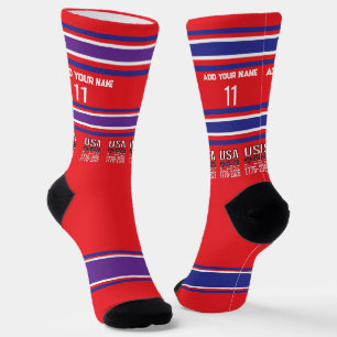 America's 250th Birthday - Name Number Socks