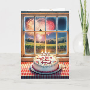 America's 250th Birthday Party Card