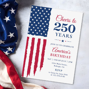 America's 250th Birthday Party Invitation