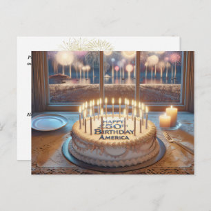 America's 250th Birthday Party Postcard