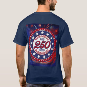 America's 250th Birthday Semiquin Graphic Fire RWB T-Shirt