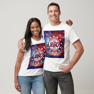 America's 250th Birthday Semiquin Graphic Fire Wh T-Shirt