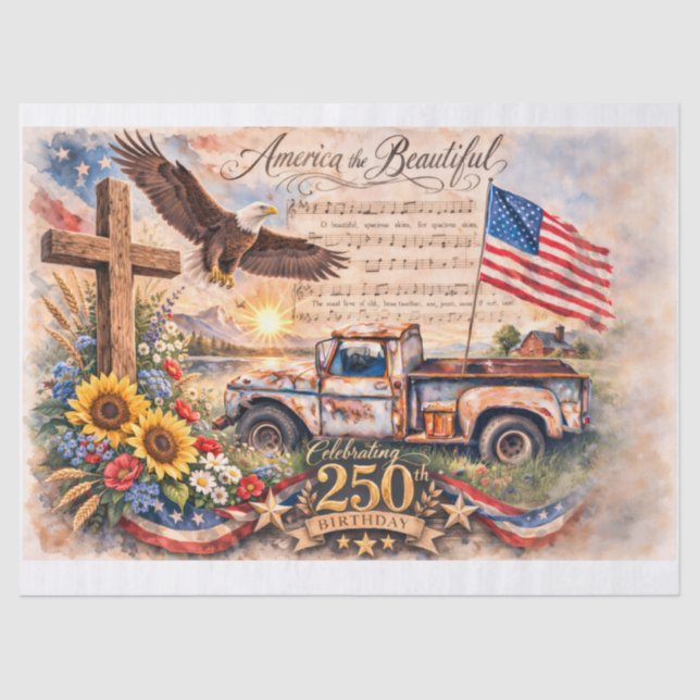 America's 250th Birthday Tissue Paper (Front)