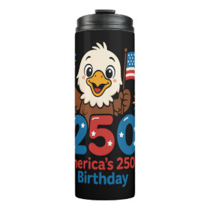America's 250th Birthday - US Flag 250 Years Anniv Thermal Tumbler