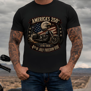 America's 250th Freedom Ride Biker T-Shirt