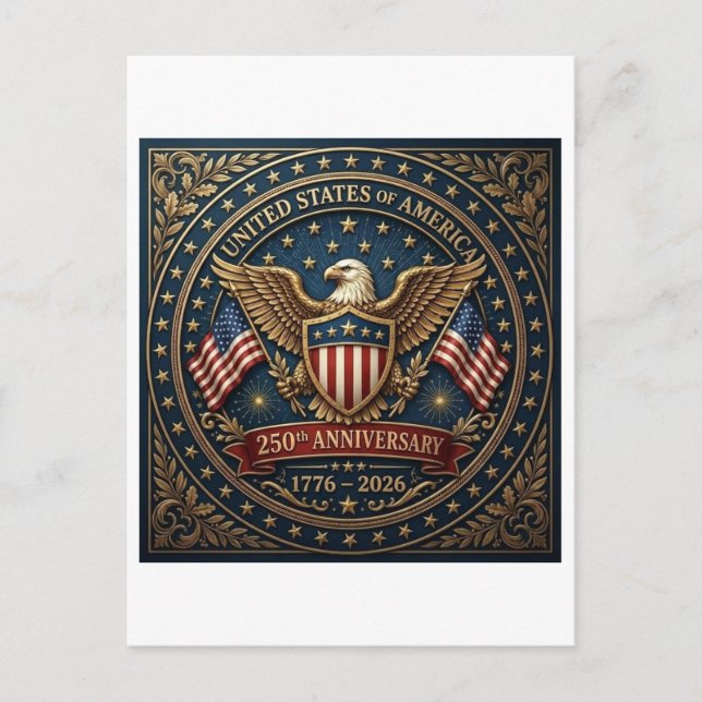 America's 250th Version 3 Postcard (Front)