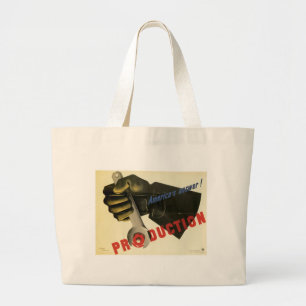 America's Answer! Production Large Tote Bag