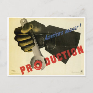 America's Answer! Production Postcard