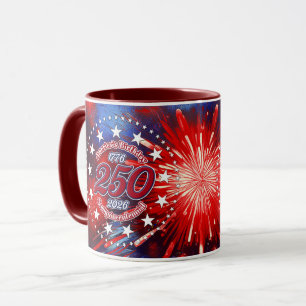 America's Birthday Semiquin Graphic Firework Burst Mug