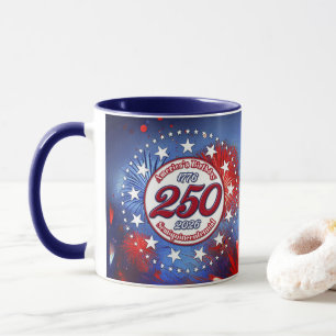 America's Birthday Semiquin Graphic Fireworks Wh Mug