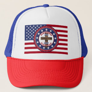 America's Birthday Semiquincentennial Rugged Cross Trucker Hat