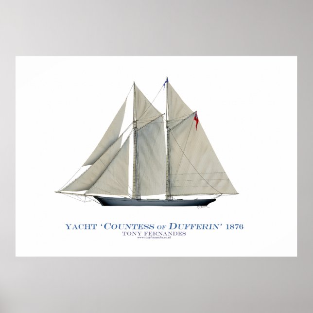 americas cup yacht 'countess of dufferin' poster (Front)