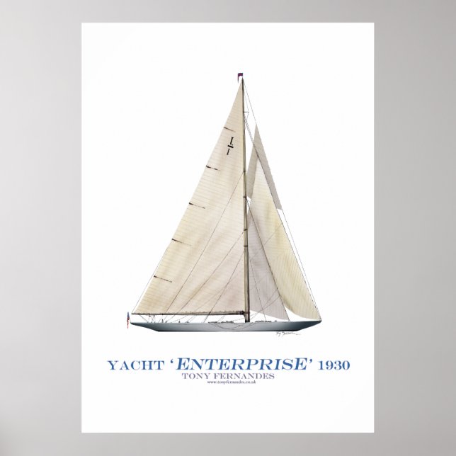 americas cup yacht enterprise 1930, tony fernandes poster (Front)