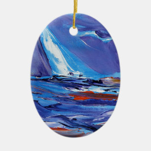 America's Cup Yachting Ceramic Ornament