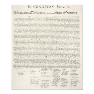 America's Declaration Of Independence Photo Print