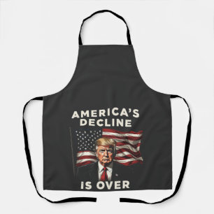 America's Decline Is Over Trump Patriotic American Apron