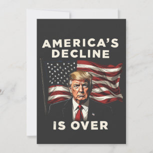 America's Decline Is Over Trump Patriotic American Thank You Card