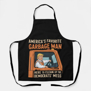 America's Favourite Garbage Man Trump 45 47 USA Apron
