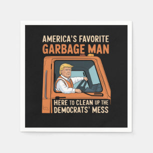 America's Favourite Garbage Man Trump 45 47 USA Napkin