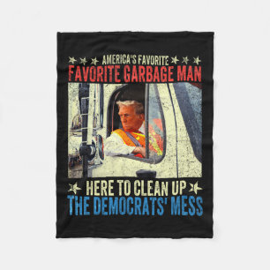 America's Favourite Garbage Man Trump Rides In Gar Fleece Blanket