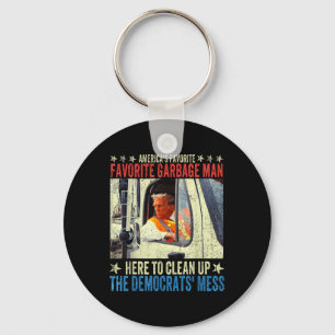Americas Favourite Garbage Man Trump Rides In Garb Key Ring