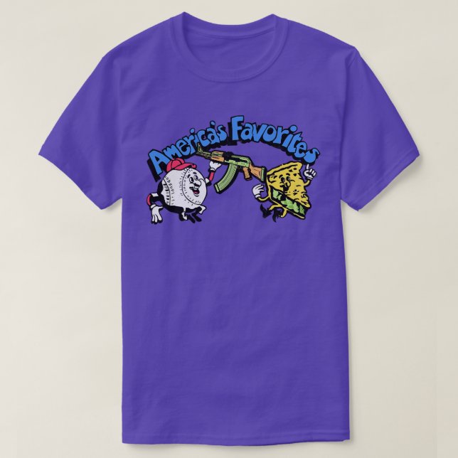 Americas Favourites Retro Style Design T-Shirt (Design Front)