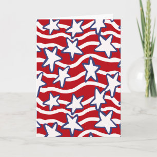 America's Flowing Stars and Stripes Card