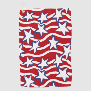 America's Flowing Stars and Stripes Golf Towel