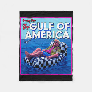 America's Gulf Mexico Presdent Sombrero Summer  Fleece Blanket