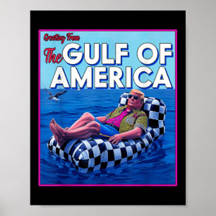 Americas Gulf Mexico Presdent Sombrero Summer Poster
