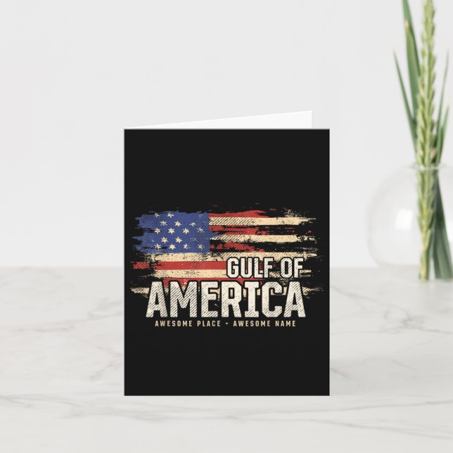 Americas Gulf Of Usa Grunge Patriotic  Card (Front)