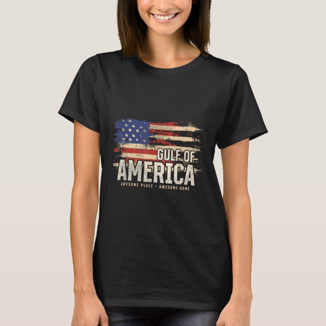 Americas Gulf Of Usa Grunge Patriotic  T-Shirt (Front)