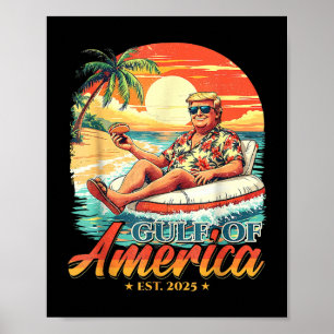 Americas Gulf Trump 2024 Retro Beach Usa America M Poster