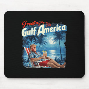 Americas Gulf Trump 2024 Retro Beach Usa America Mouse Pad