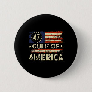 Americas Gulf Vintage American Flag Gulf Mexico 6 Cm Round Badge