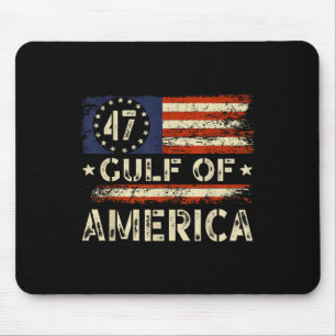 Americas Gulf Vintage American Flag Gulf Mexico Mouse Pad