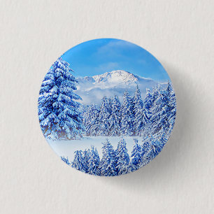America's Mountain Pikes Peak Keychain 3 Cm Round Badge