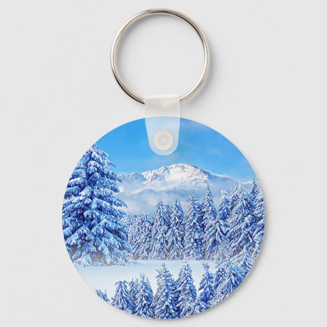 America's Mountain Pikes Peak Keychain Button (Front)