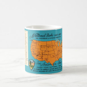 America's National Parks Map Coffee Mug